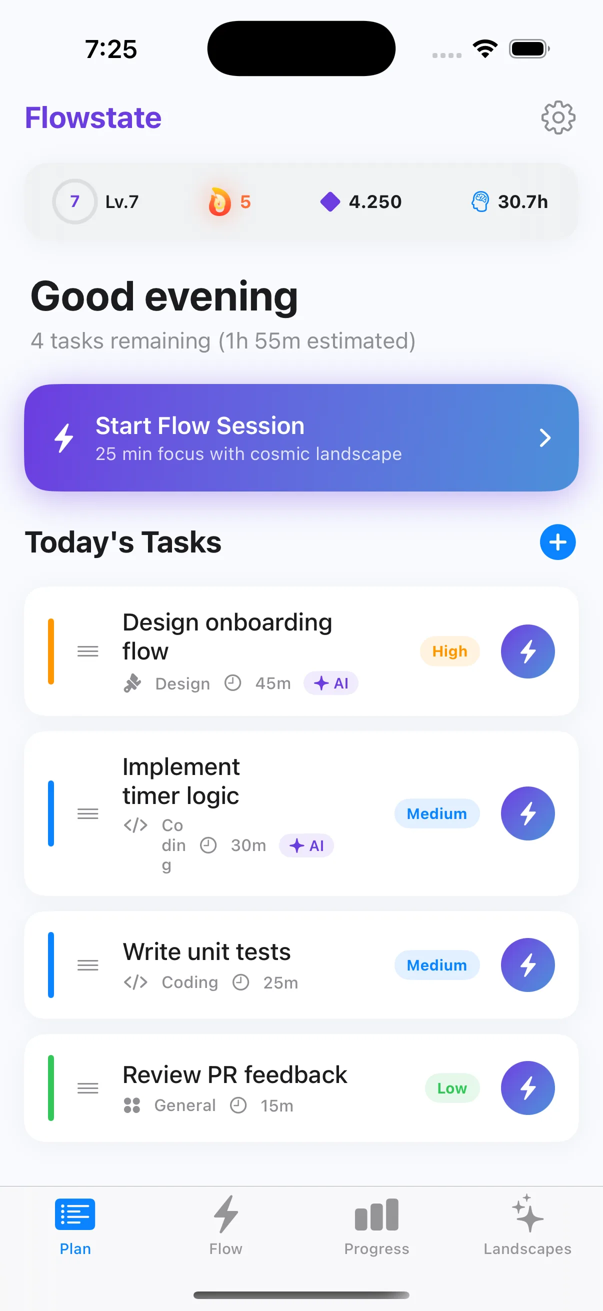 Flowstate — temporizador de enfoque para iOS