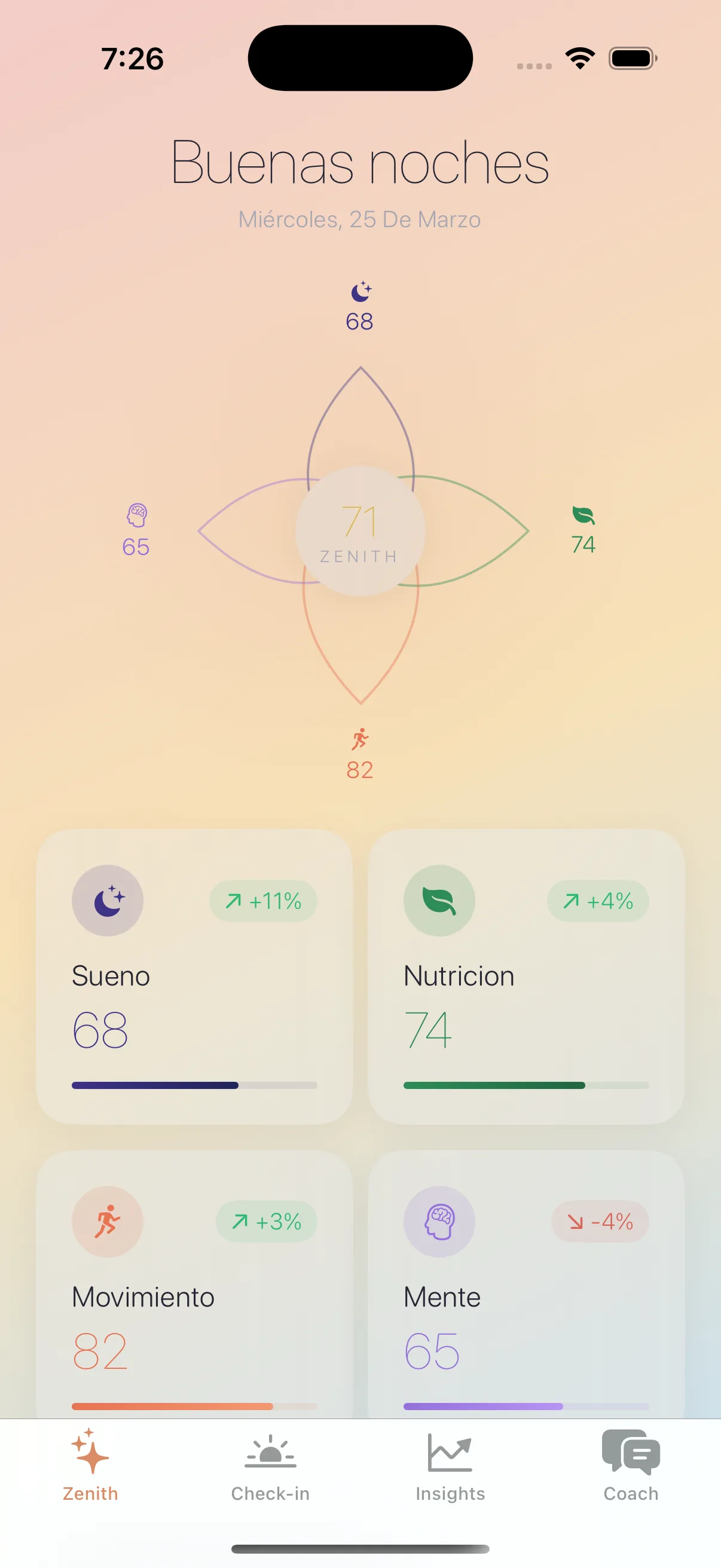 Zenith — bienestar y meditación para iOS